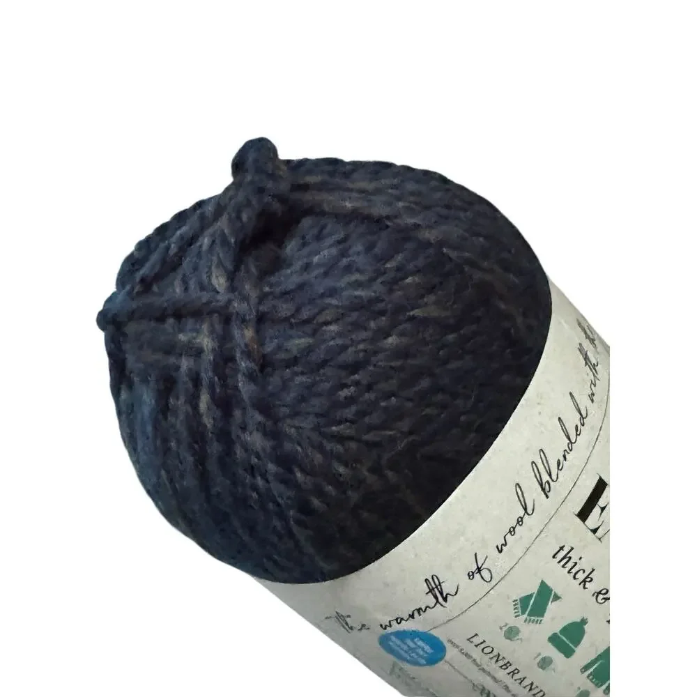 Lion‎ Brand Yarns Wool Ease Frosty Spruce #6 Super Bulky 174 Yards Bonus Bundle